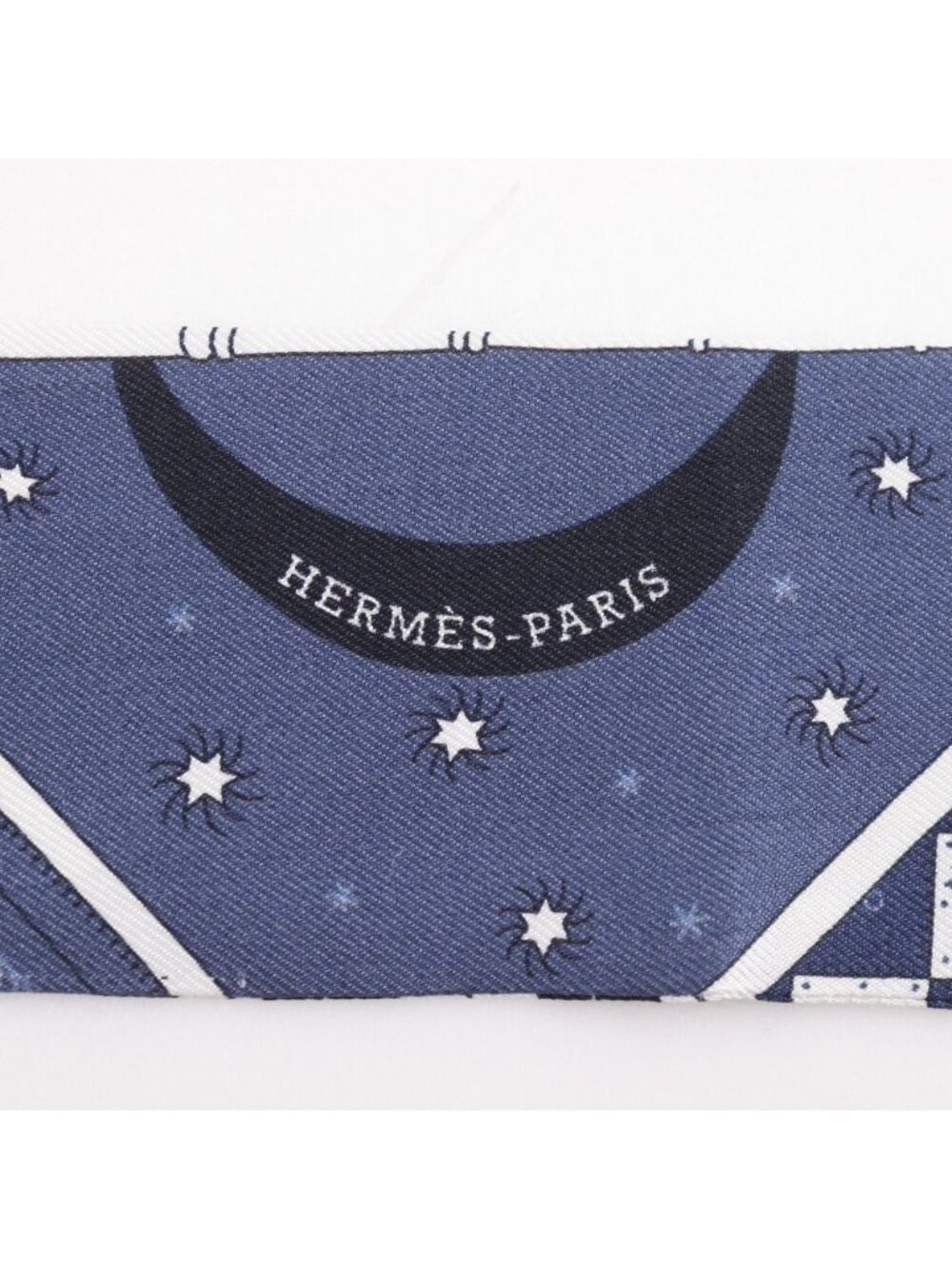 Hermes Twilly Object Curiosity Silk Blue Scarf - Picture 3 of 5